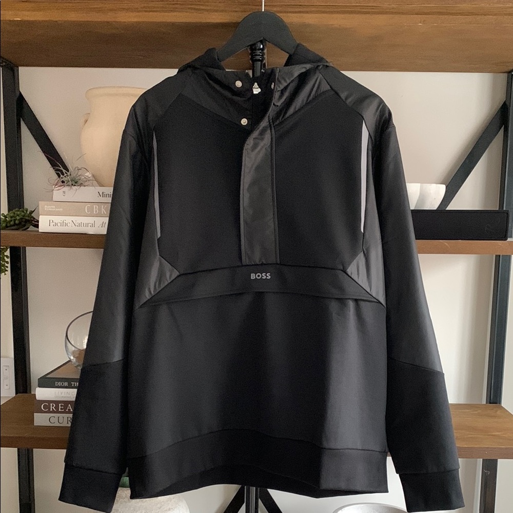 BOSS Golf Jumper - Sannon Hoodie - Black